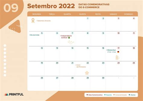 calendario sazonal setembro 2022